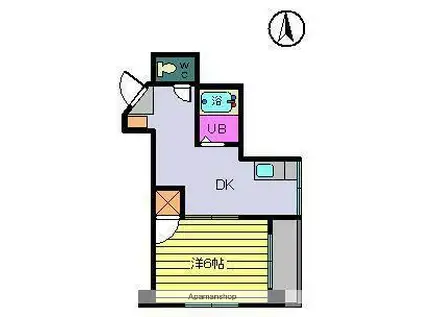 ベル・サンローズ(1K/4階)の間取り写真