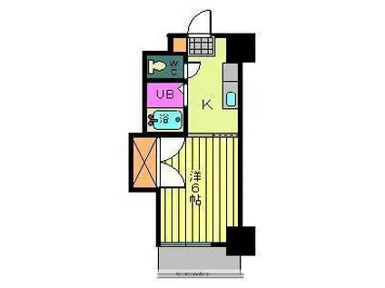 第96杉フラット(1DK/2階)の間取り写真