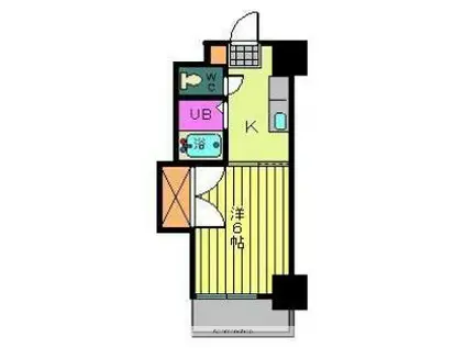 第96杉フラット(1K/8階)の間取り写真