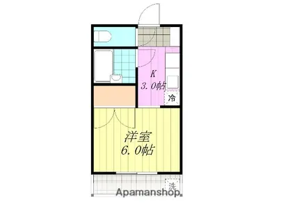 富士ハイツ(1K/3階)の間取り写真