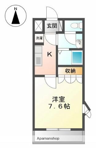 STRADASAYA(1K/2階)の間取り写真