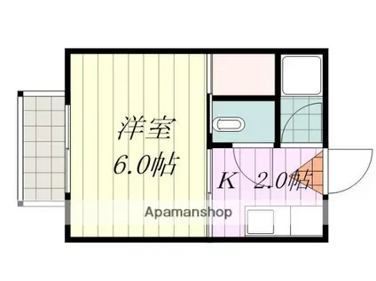 エミナハイツ(1K/2階)の間取り写真