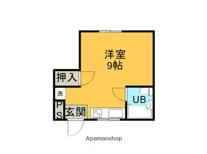 宮田ビル(ワンルーム/1階)の間取り写真