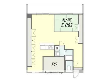 ロータリー本町(ワンルーム/11階)の間取り写真