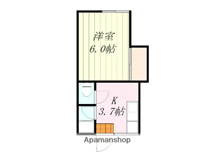 コーポ太陽(1K/2階)の間取り写真