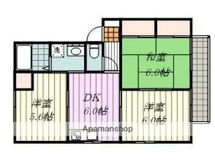 フローレンス高井(3DK/2階)の間取り写真