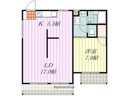 メイプルハウス(1LDK/1階)の間取り写真