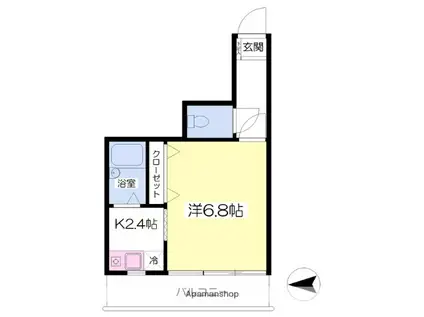 トーヨレジデンス(1K/3階)の間取り写真