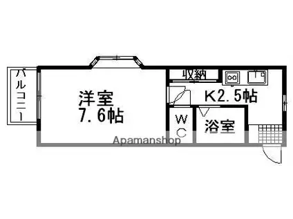 トーヨレジデンス(1K/3階)の間取り写真