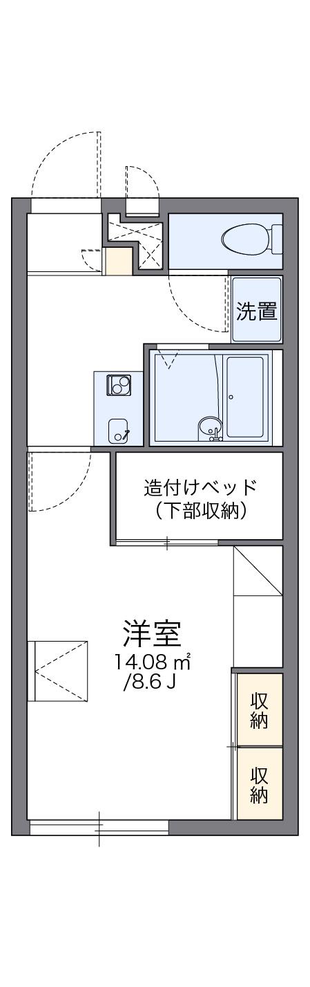 レオパレスグランドカメリアⅡ(1K/1階)の間取り写真
