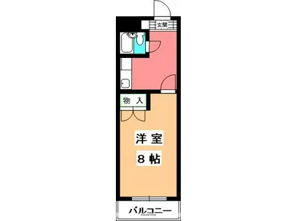 メゾンドムーアI(1K/1階)の間取り写真