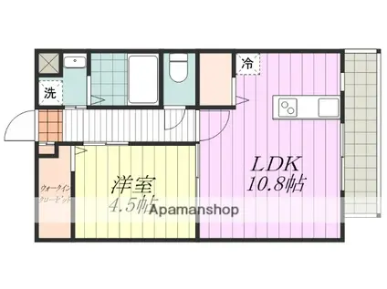 ブランノワール泉町(1LDK/3階)の間取り写真