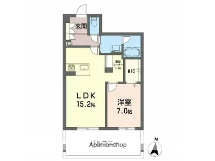 ルポ マノワール(1LDK/2階)の間取り写真