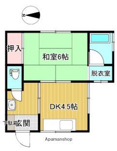 伊予鉄道城南線 道後公園駅 徒歩14分 1階建 築59年(1DK)の間取り写真