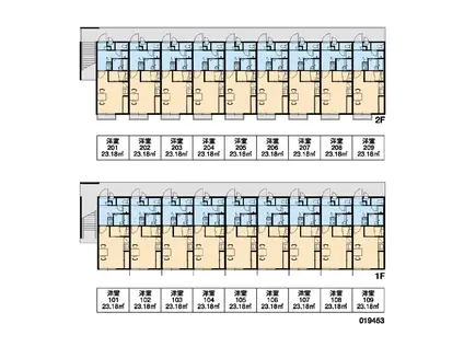 レオパレスエーデルハイム(1K/2階)の間取り写真