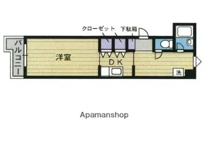 ラ・パルフェ・ド・道後(ワンルーム/1階)の間取り写真