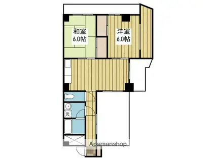 第二吉田マンション(2DK/3階)の間取り写真