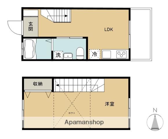 リアンボヌール(1LDK/1階)の間取り写真