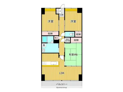 マルイラベンダーヒルズ(3LDK/12階)の間取り写真
