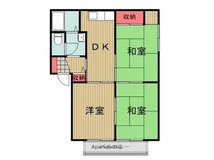 レーベン今井(3DK/1階)の間取り写真