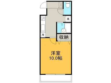 グリーンピア(1K/3階)の間取り写真