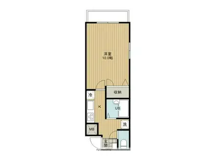 グリーンピア(1K/1階)の間取り写真