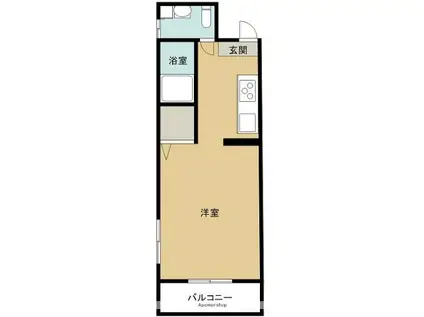 ジョイ・ミルキー(1K/2階)の間取り写真