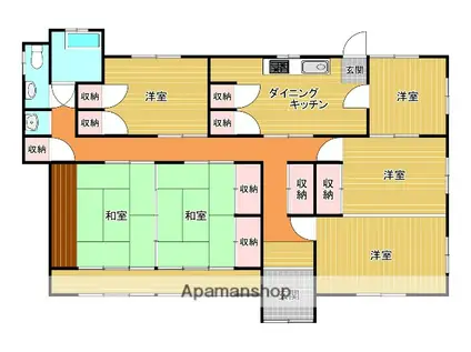 予讃線 伊予西条駅 徒歩20分 1階建 築57年(5DK)の間取り写真