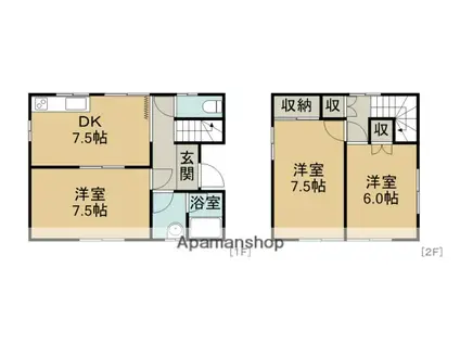 予讃線 伊予西条駅 徒歩20分 1階建 築27年(3DK)の間取り写真