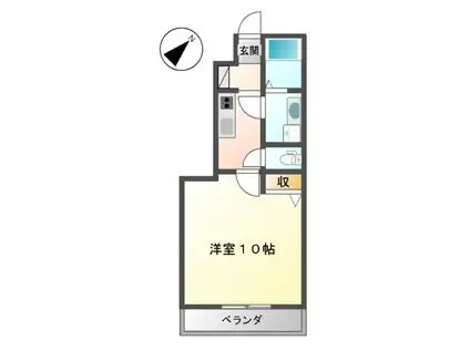 メゾン・ミライフ(1K/1階)の間取り写真