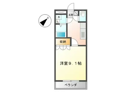 サンコートひうち(1K/1階)の間取り写真