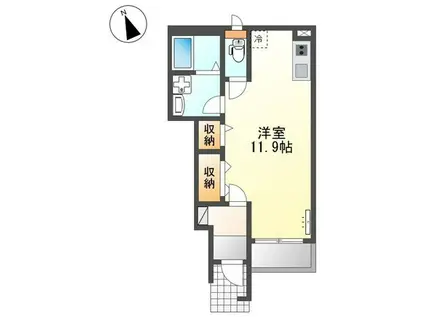 シャトレーゼ・Y(ワンルーム/1階)の間取り写真