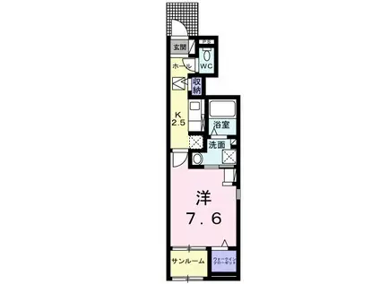 予讃線 伊予西条駅 徒歩30分 2階建 築3年(1K/1階)の間取り写真