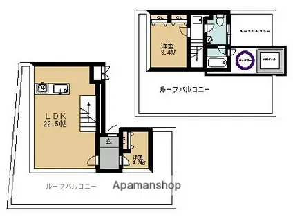 F COURT(2LDK/4階)の間取り写真