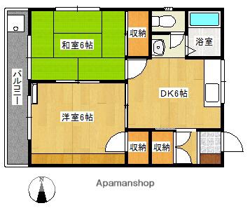 第2光洋ハイツ(2DK/2階)の間取り写真