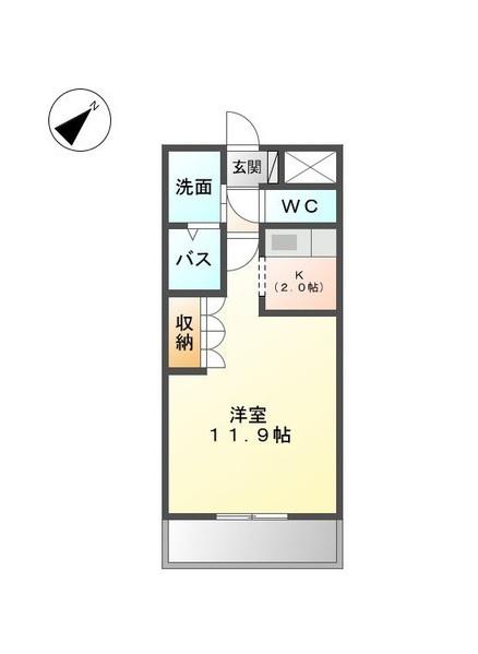 エクセルコート(1K/1階)の間取り写真