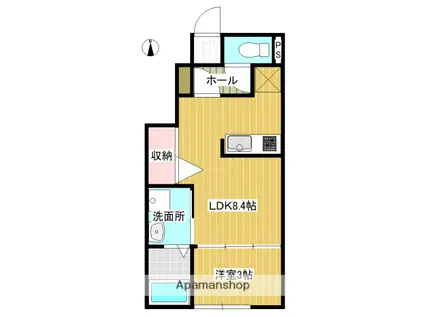 グランルーチェ浜田町(1LDK/1階)の間取り写真