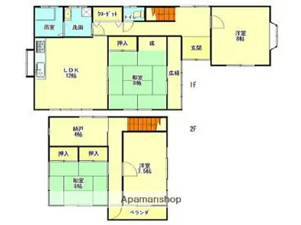予讃線 伊予大洲駅 徒歩23分 2階建 築29年(4SLDK)の間取り写真
