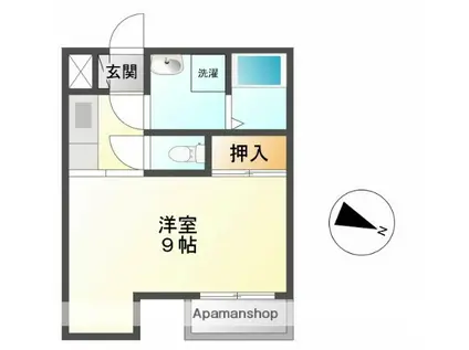 マリベール賀古(1K/1階)の間取り写真