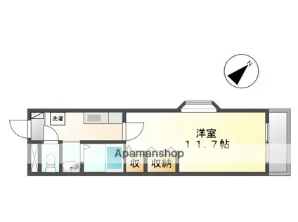 ラメール 2(1K/4階)の間取り写真