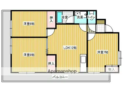 コトブキビル(2LDK/4階)の間取り写真