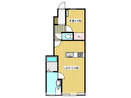 FOUR SEASONS STATION FRONT(1LDK/1階)の間取り写真