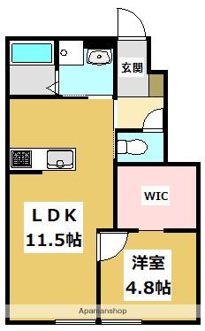 ROCCA(1LDK/1階)の間取り写真