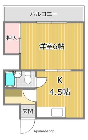 中村ハイツ(1K/2階)の間取り写真