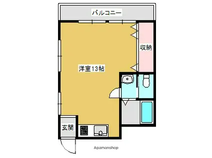 秋田マンション(ワンルーム/4階)の間取り写真