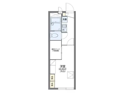 レオパレス平七屋(1K/2階)の間取り写真