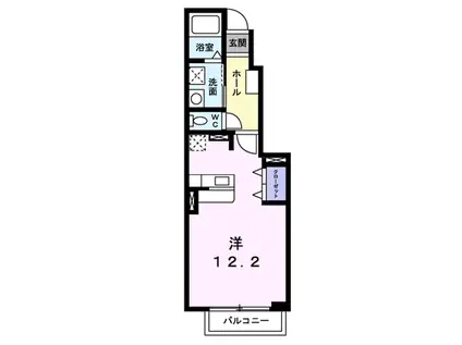 シトラスイン(ワンルーム/1階)の間取り写真