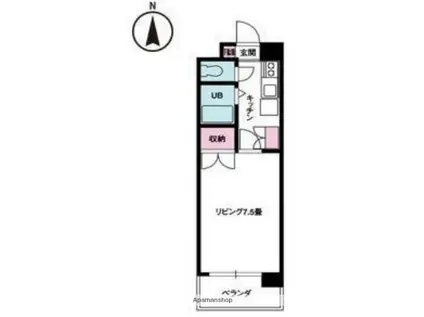 ジョイフル第1小坂(1K/6階)の間取り写真