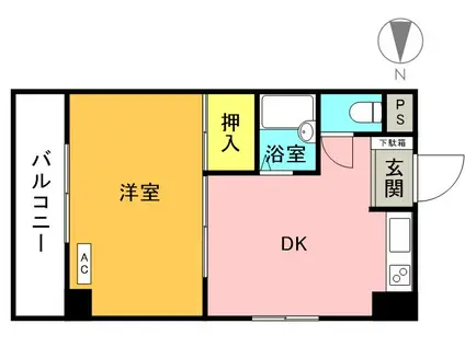 メゾンドジュネス(1DK/5階)の間取り写真