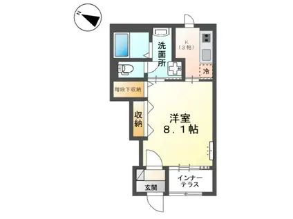 土佐くろしおなはり 後免駅 徒歩10分 2階建 新築(1K/1階)の間取り写真